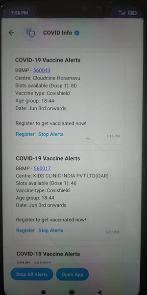 PayTM Covid-19 Vaccine Finder Alert