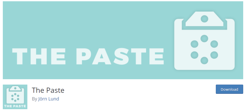 The Paste - WordPress Plugin