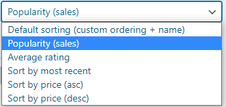 change product sorting in WooCommerce