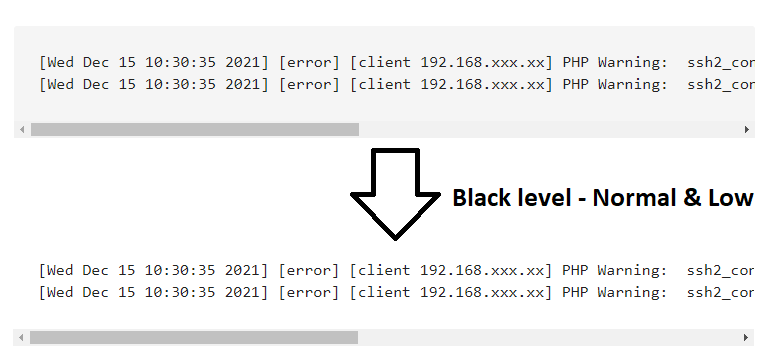 Black Level Setting monitor
