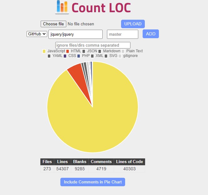 Count LOC online