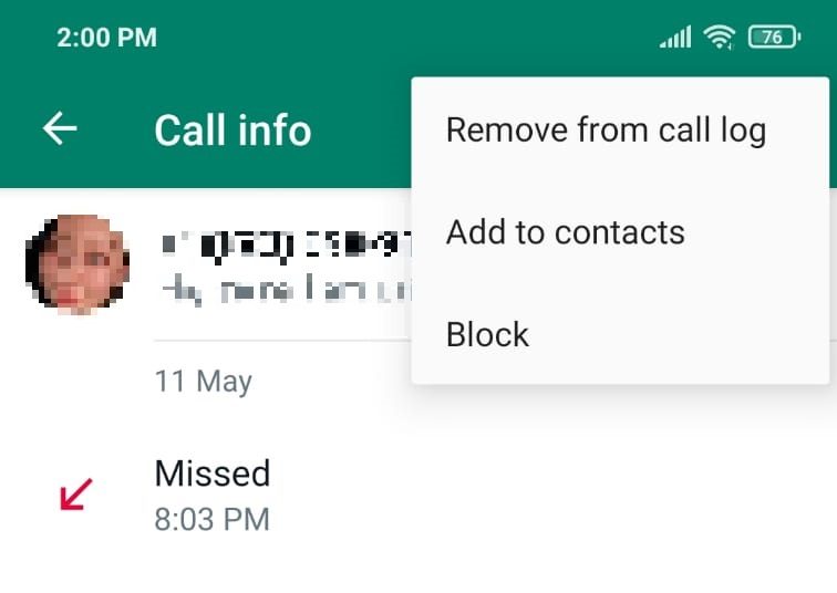 Block Whatsapp number
